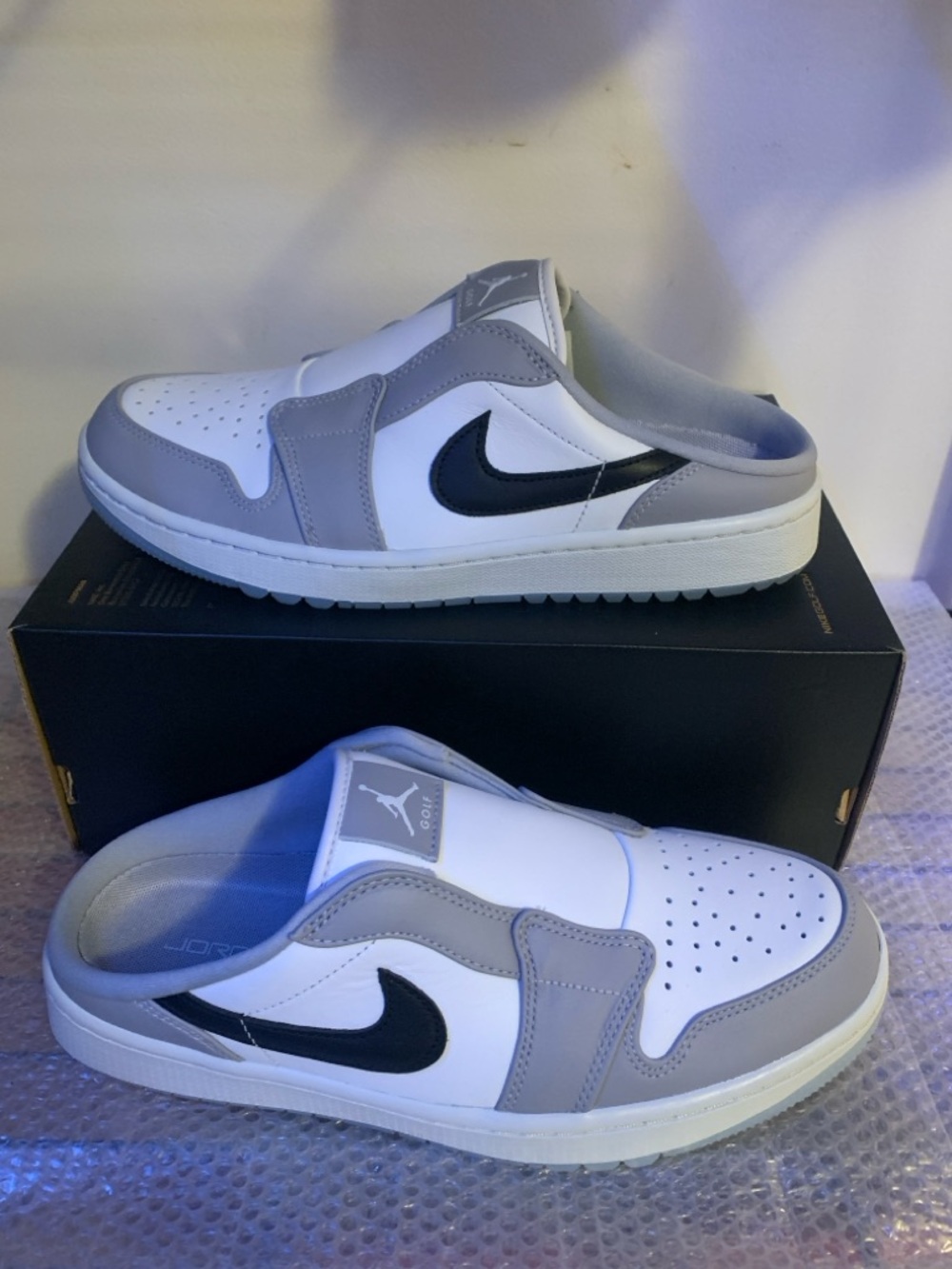 Air Jordan 1 Mule Golf Wolf Grey Black FJ1214-004 - Men’s Size 9